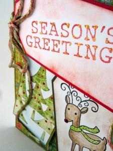 Close-up of reindeer card