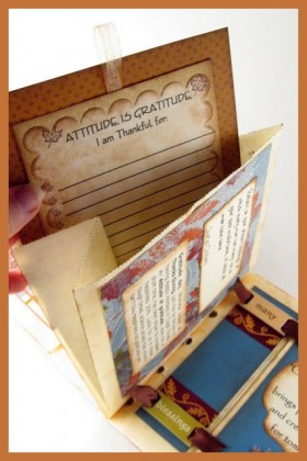 A page pocket in the paperbag journal