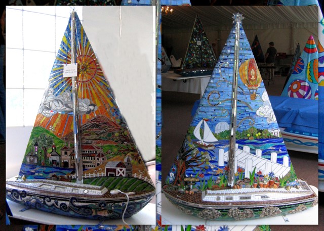 Pat's Glass Mosaic boat