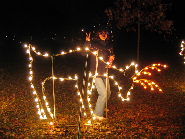 Kristin by reindeer lights