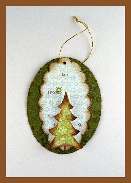 Pretty Handmade Christmas Tree Gift Tag