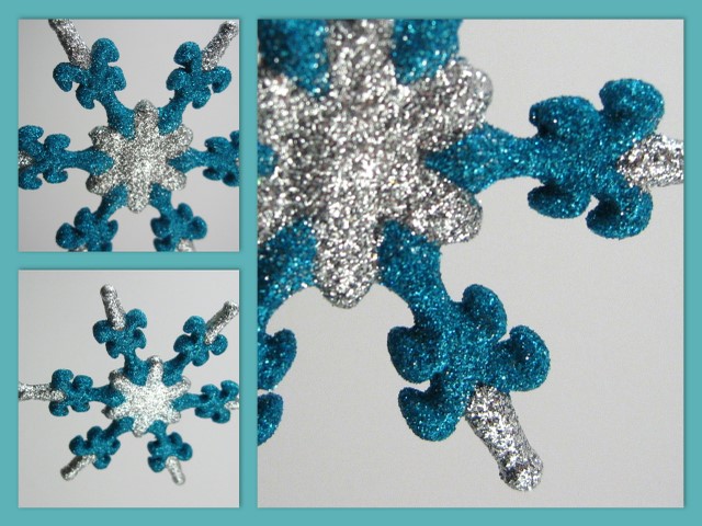 Glittered snowflake ornament with Art Institute Glitter