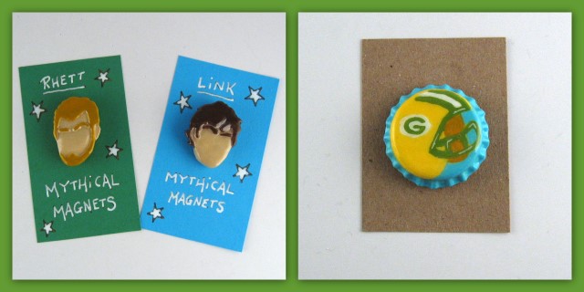 Rhett & Link Mythcial Magnets and Packers magnet