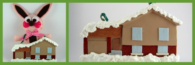 Polymer Clay House ornament