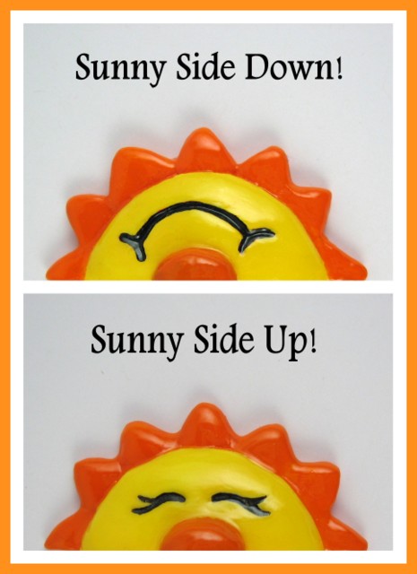 Sunny Side Up and Sunny Side Down Fridge magnets