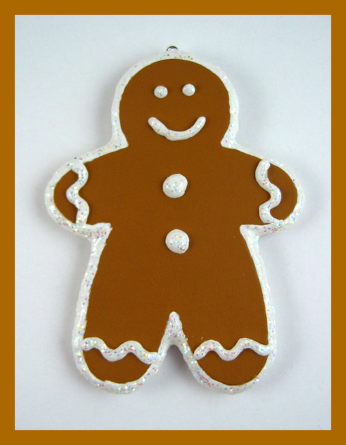 Gingerbread boy handmade ornament